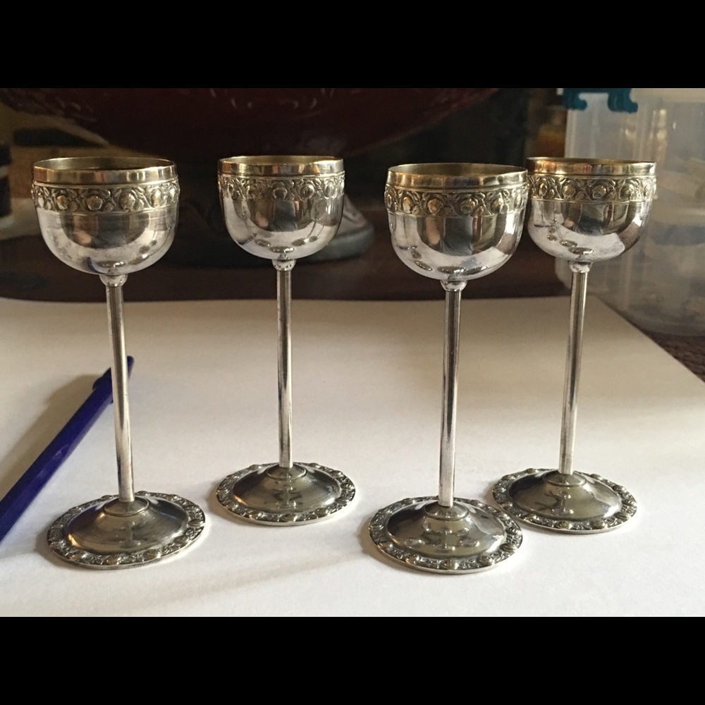 4 Stainless Steel Imprinted Cordials